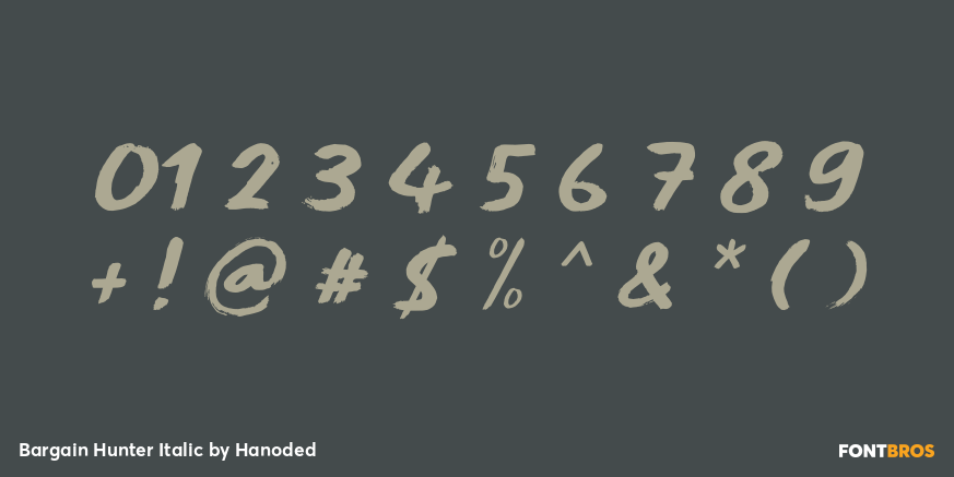 Bargain Hunter Italic Font Poster #4