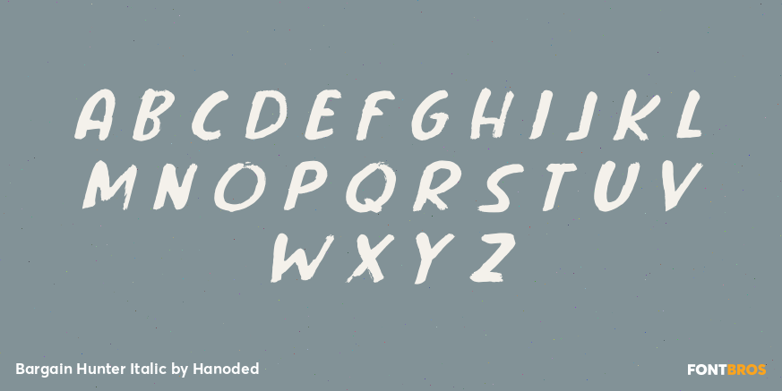 Bargain Hunter Italic Font Poster #2