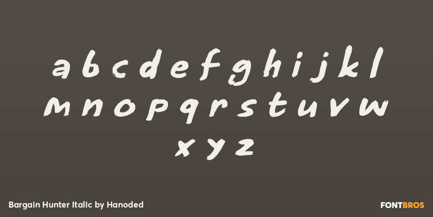 Bargain Hunter Italic Font Poster #3