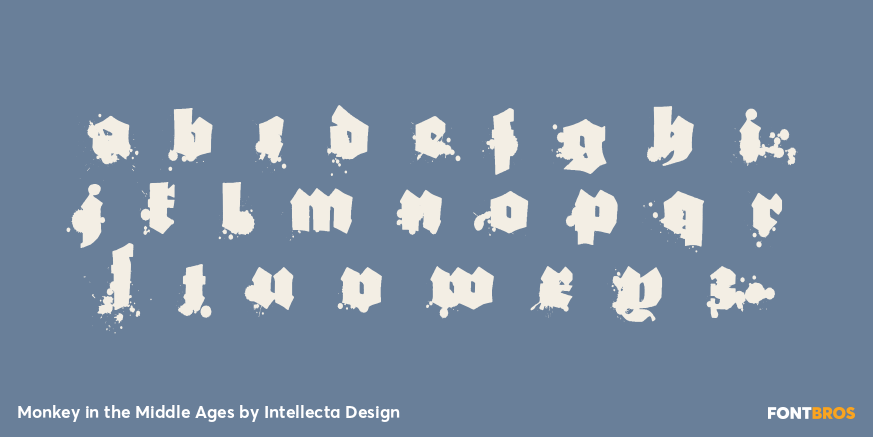 Monkey in the Middle Ages Font Poster #3