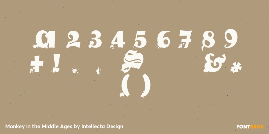 Monkey in the Middle Ages Font Poster #4
