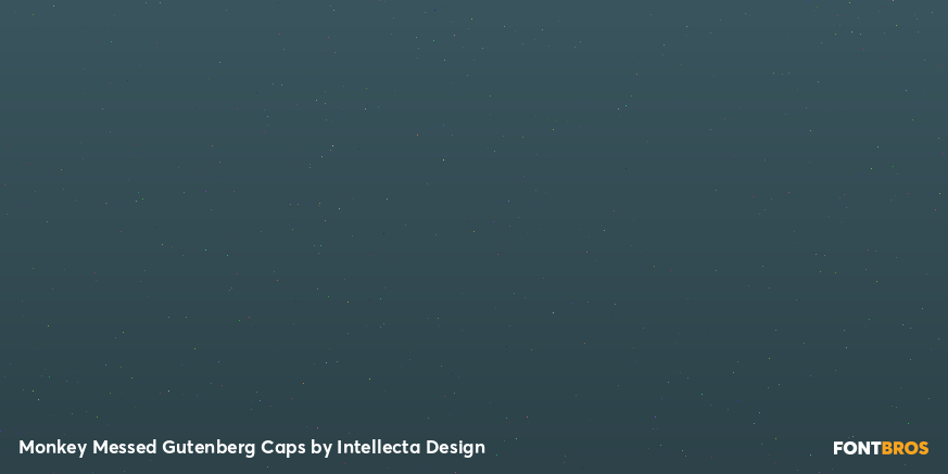 Monkey Messed Gutenberg Caps Font Poster #4