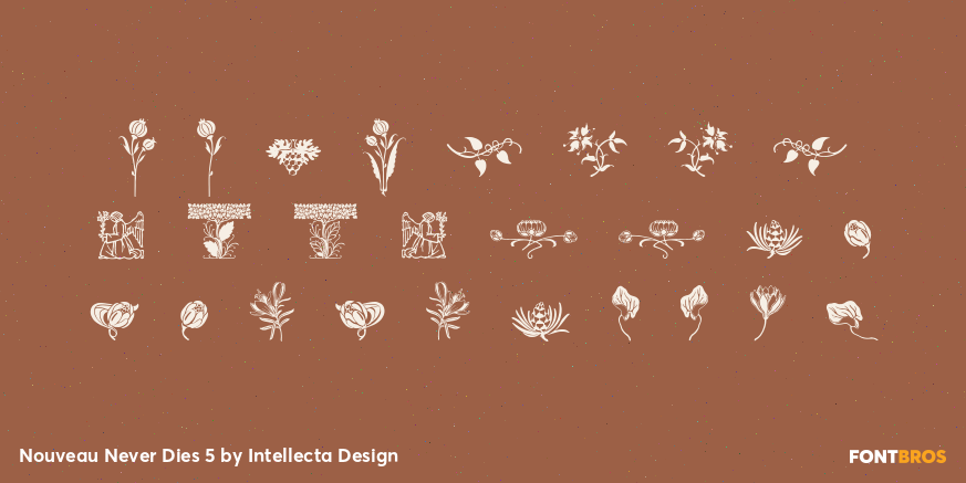 Nouveau Never Dies 5 Font Poster #2