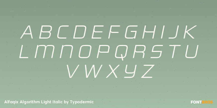 Alfaqix Algorithm Light Italic Font Poster #2