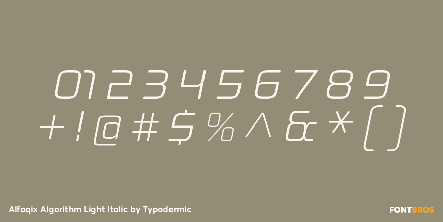 Alfaqix Algorithm Light Italic Font Poster #4
