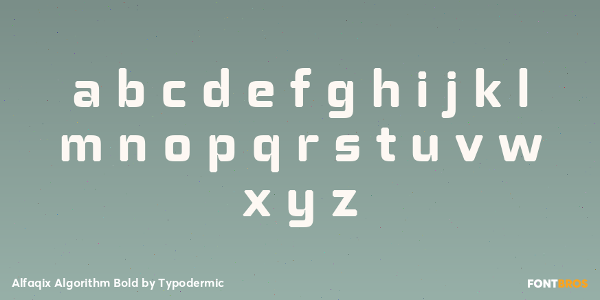 Alfaqix Algorithm Bold Font Poster #3