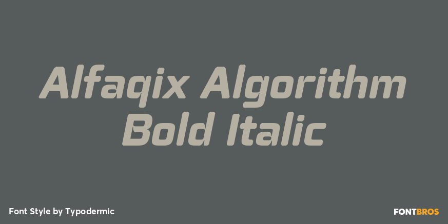 Alfaqix Algorithm Bold Italic Poster