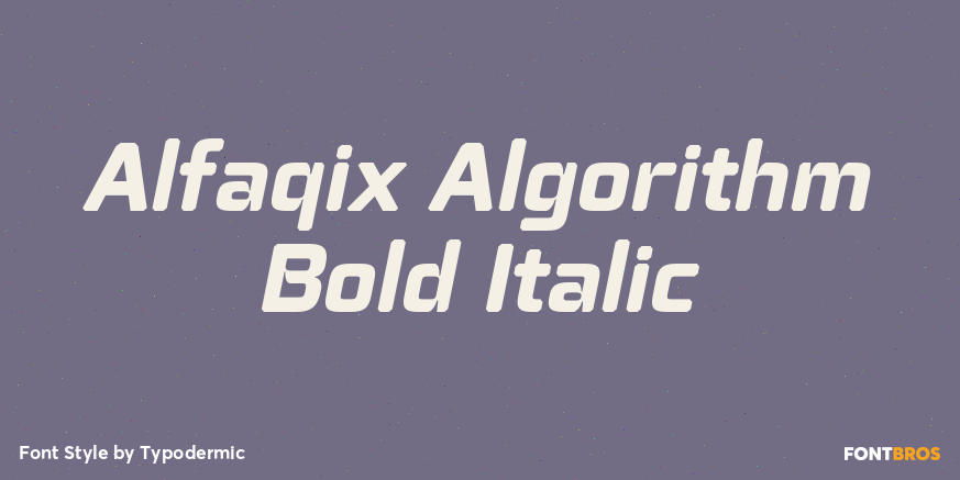 Alfaqix Algorithm Bold Italic Poster