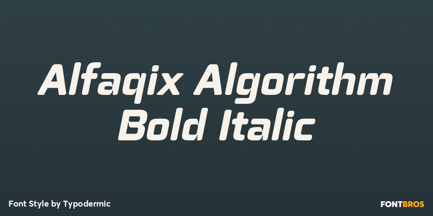 Alfaqix Algorithm Bold Italic Poster