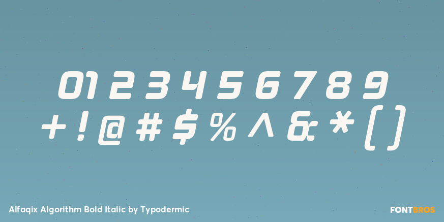 Alfaqix Algorithm Bold Italic Font Poster #1