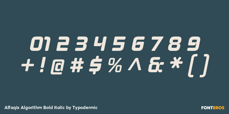 Alfaqix Algorithm Bold Italic Font Poster #4