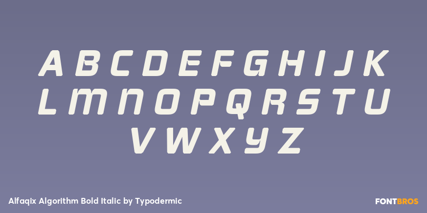 Alfaqix Algorithm Bold Italic Font Poster #1