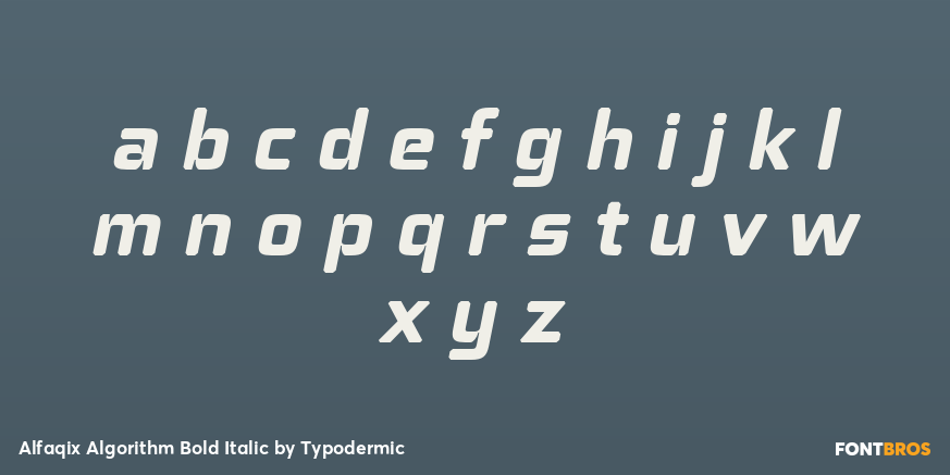 Alfaqix Algorithm Bold Italic Font Poster #1
