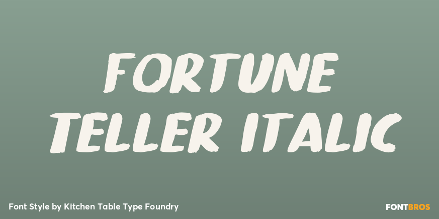 Fortune Teller Italic Poster