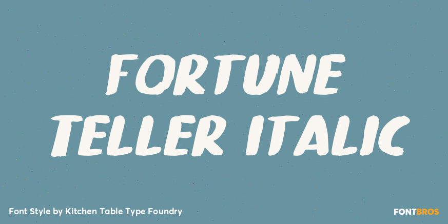 Fortune Teller Italic Poster