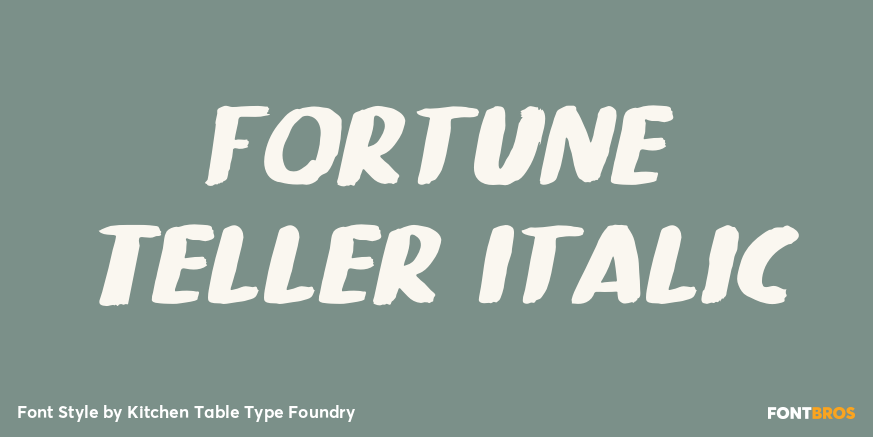 Fortune Teller Italic Poster