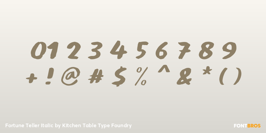 Fortune Teller Italic Font Poster #1