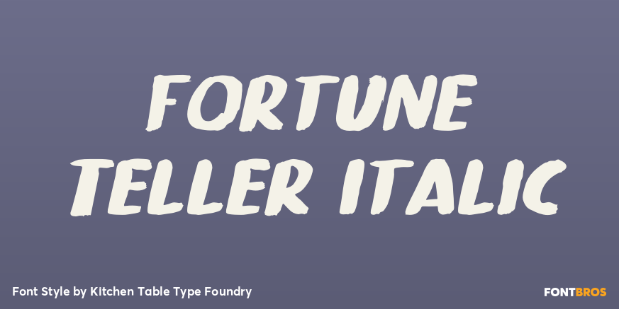 Fortune Teller Italic Poster