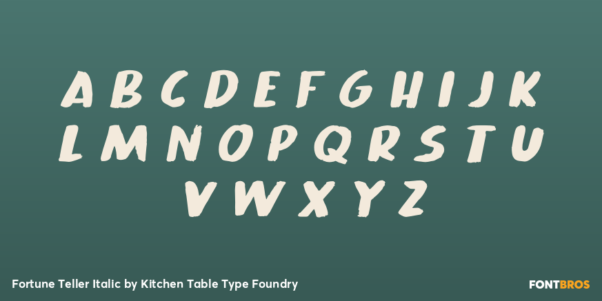 Fortune Teller Italic Font Poster #1