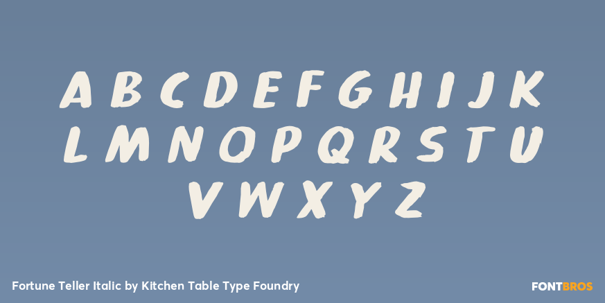 Fortune Teller Italic Font Poster #1