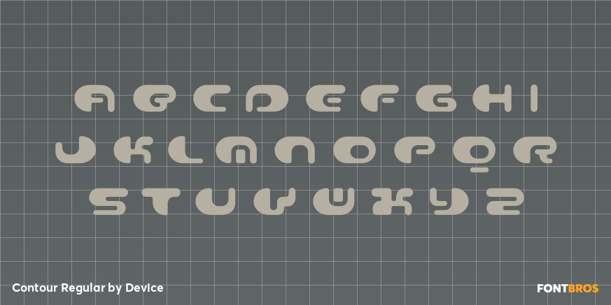 Contour Regular Font Poster #2