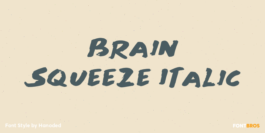 Brain Squeeze Italic Poster