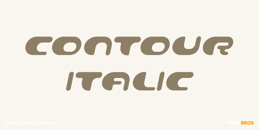 Contour Italic Poster