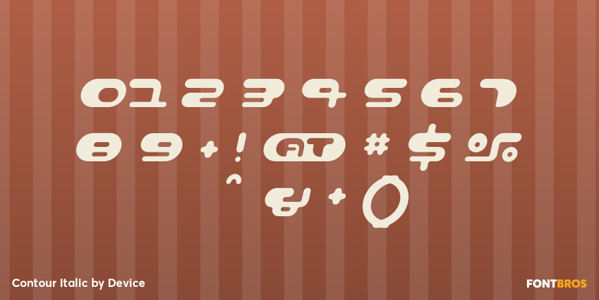Contour Italic Font Poster #1