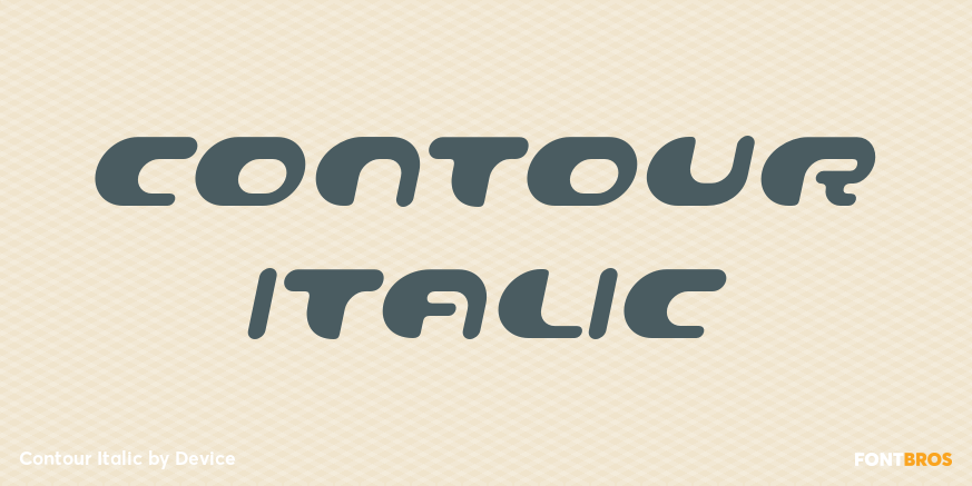 Contour Italic Poster