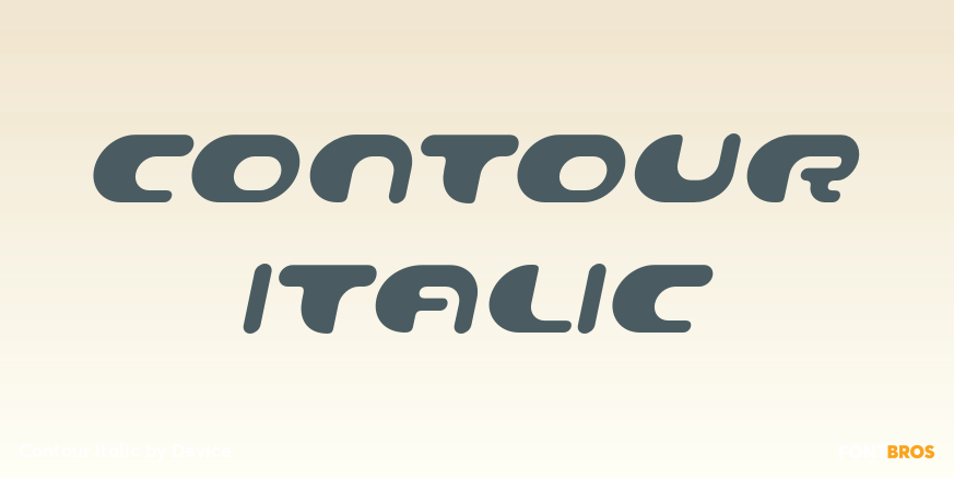 Contour Italic Poster