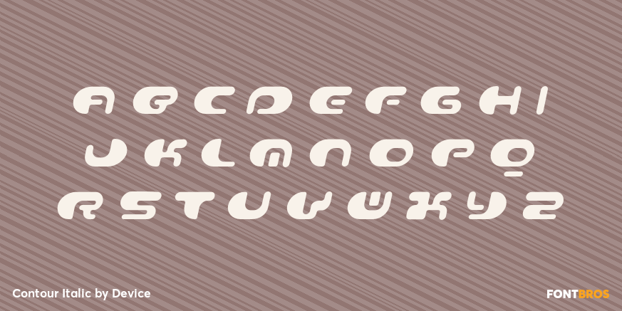 Contour Italic Font Poster #3
