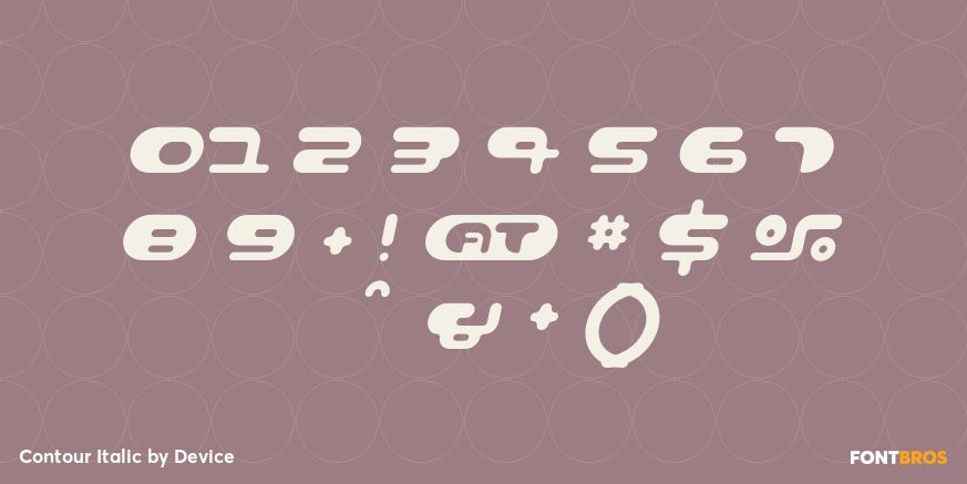 Contour Italic Font Poster #4