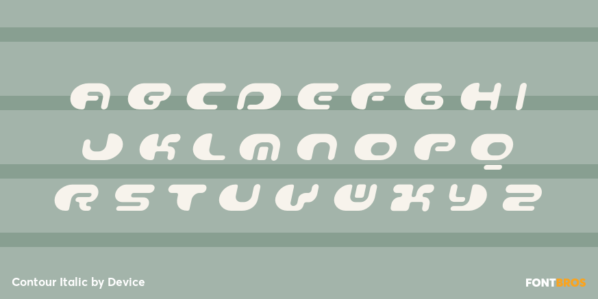 Contour Italic Font Poster #1