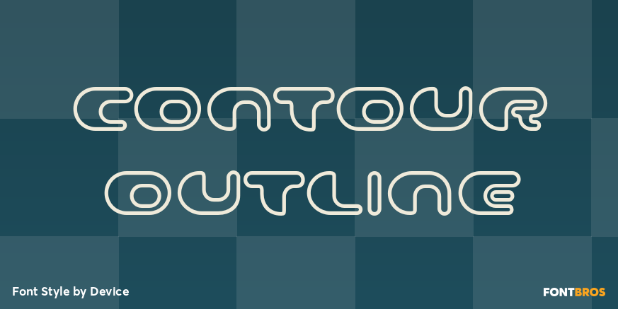 Contour Outline Font Poster #1