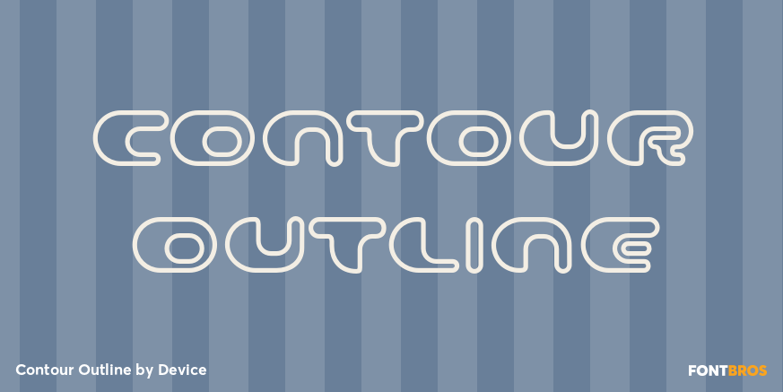 Contour Outline Font Poster #1