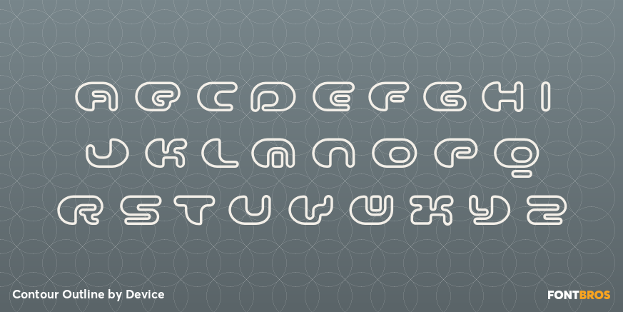 Contour Outline Font Poster #2