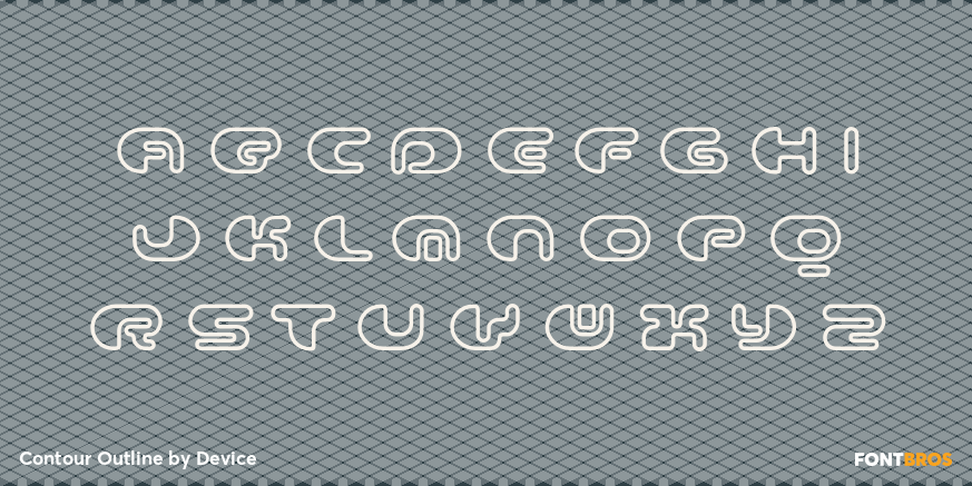Contour Outline Font Poster #3