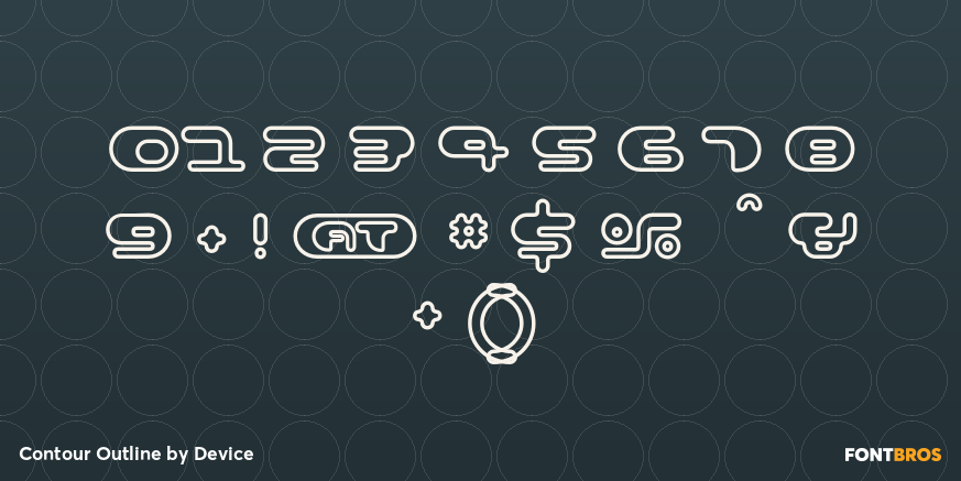 Contour Outline Font Poster #4