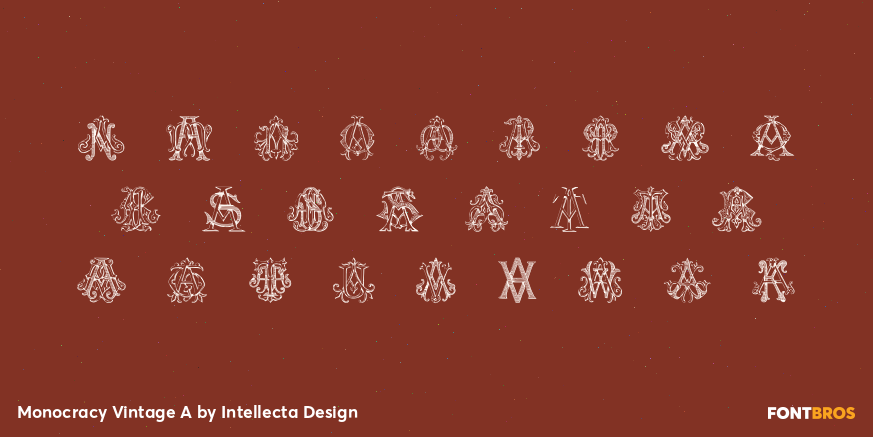 Monocracy Vintage A Font Poster #2