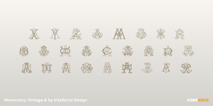 Monocracy Vintage A Font Poster #3