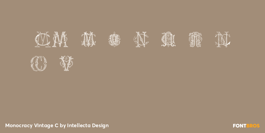 Monocracy Vintage C Font Poster #4