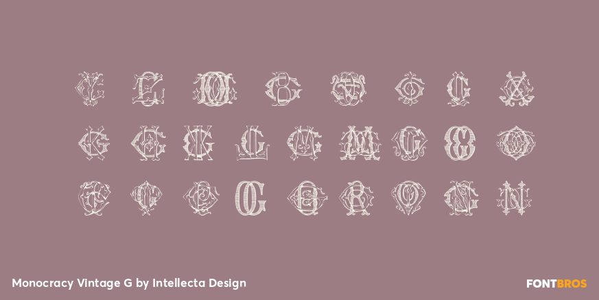 Monocracy Vintage G Font Poster #2