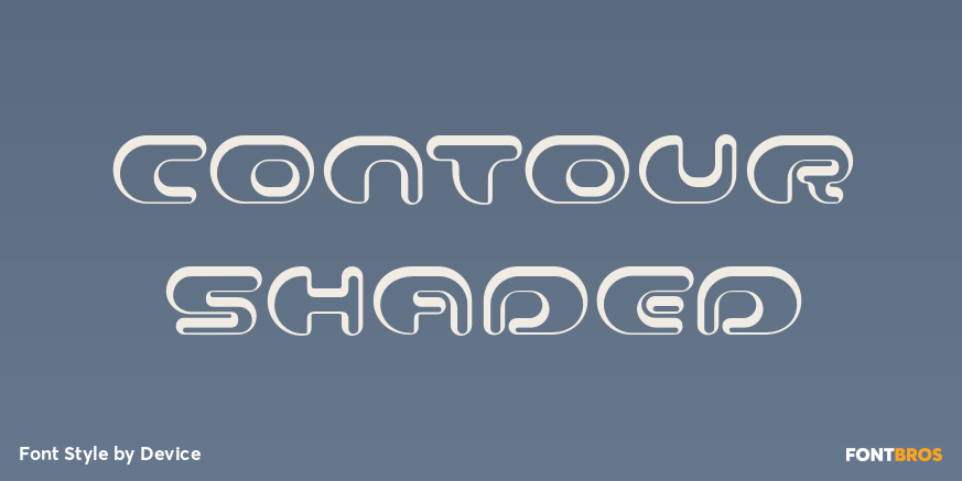 Contour Shaded Font Poster #1