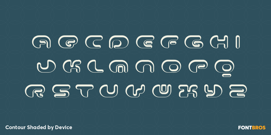 Contour Shaded Font Poster #2