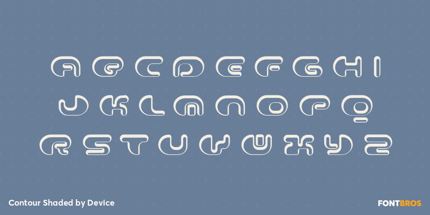 Contour Shaded Font Poster #3
