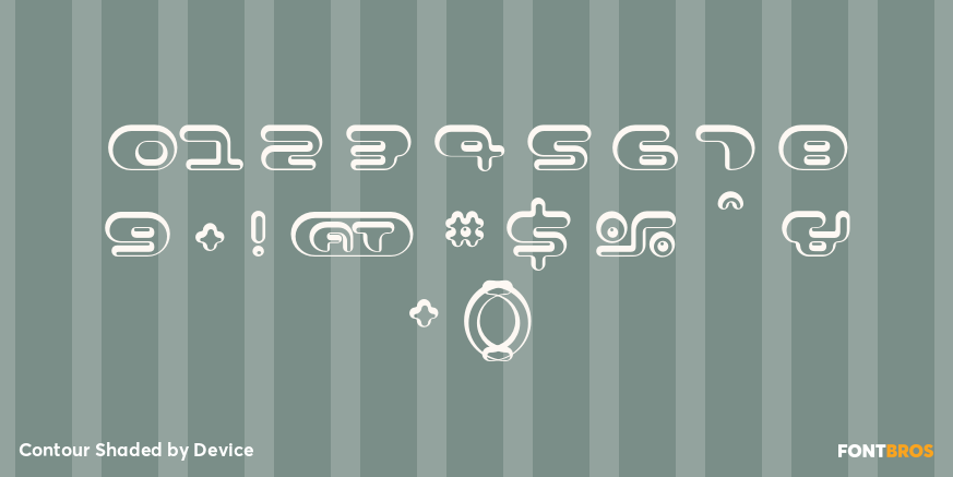 Contour Shaded Font Poster #4