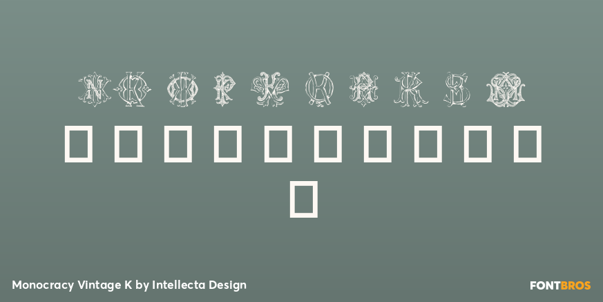 Monocracy Vintage K Font Poster #4