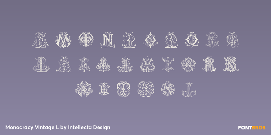 Monocracy Vintage L Font Poster #2