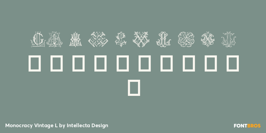 Monocracy Vintage L Font Poster #4