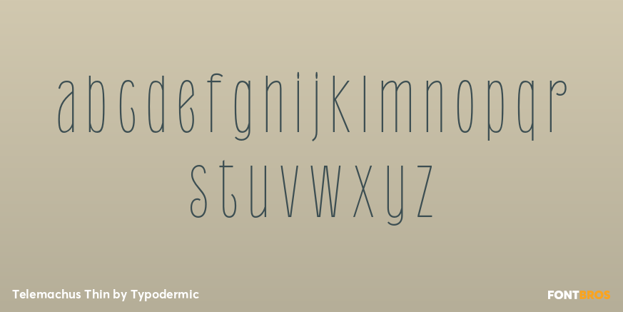 Telemachus Thin Font Poster #3